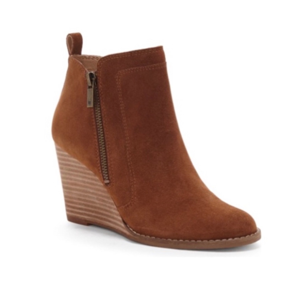 ❗️FINAL❗️ 🆕 Lucky Brand YAHIR Oiled Suede Booties 12M 🔴🔴